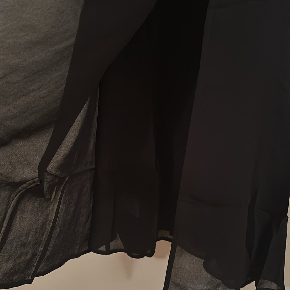 NEW Reformation Juliette Midi Dress  in Black Tie Straps Side Slit | size 2 - Picture 13 of 13